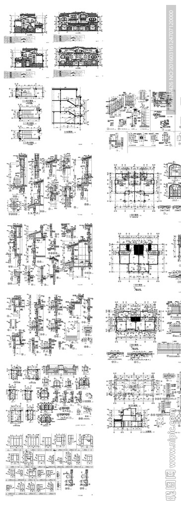 别墅建筑设计施工图