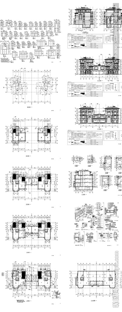 别墅园林建筑设计施工图