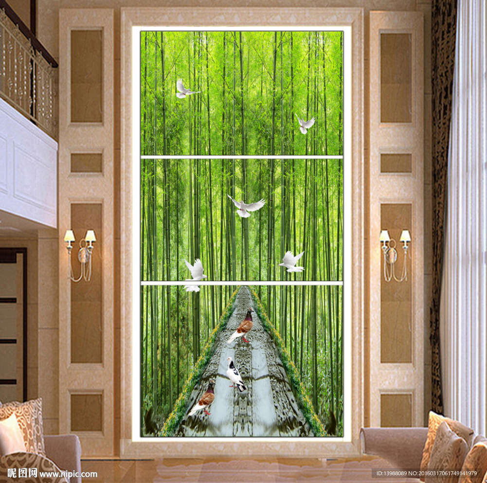 玄关 竹子 平面图