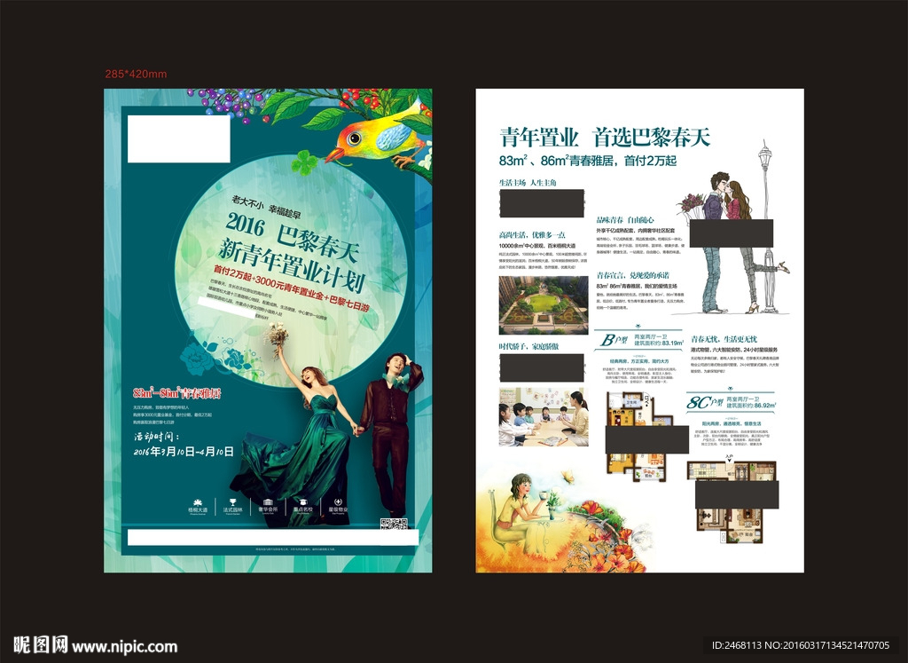 青年置业 地产广告 法式浪漫