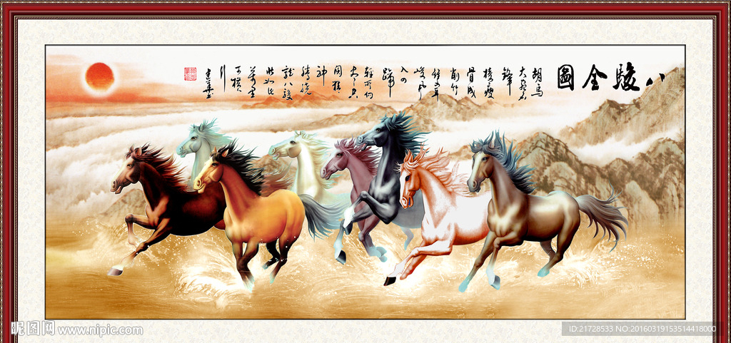 八骏全图
