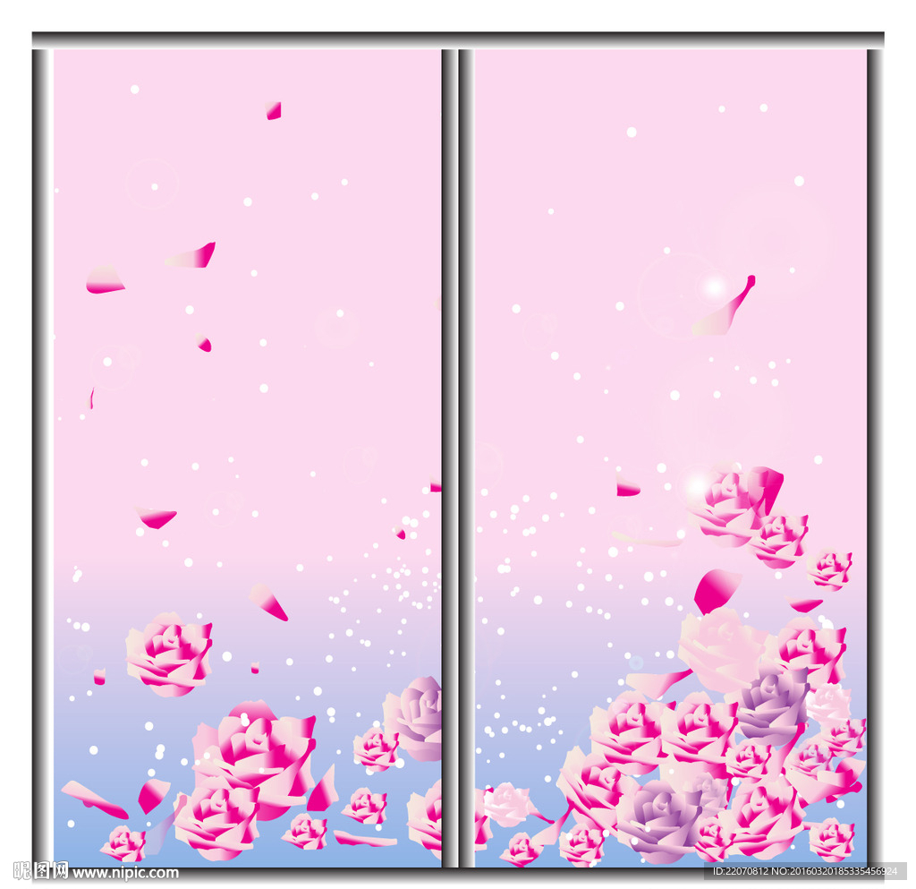 花朵移门