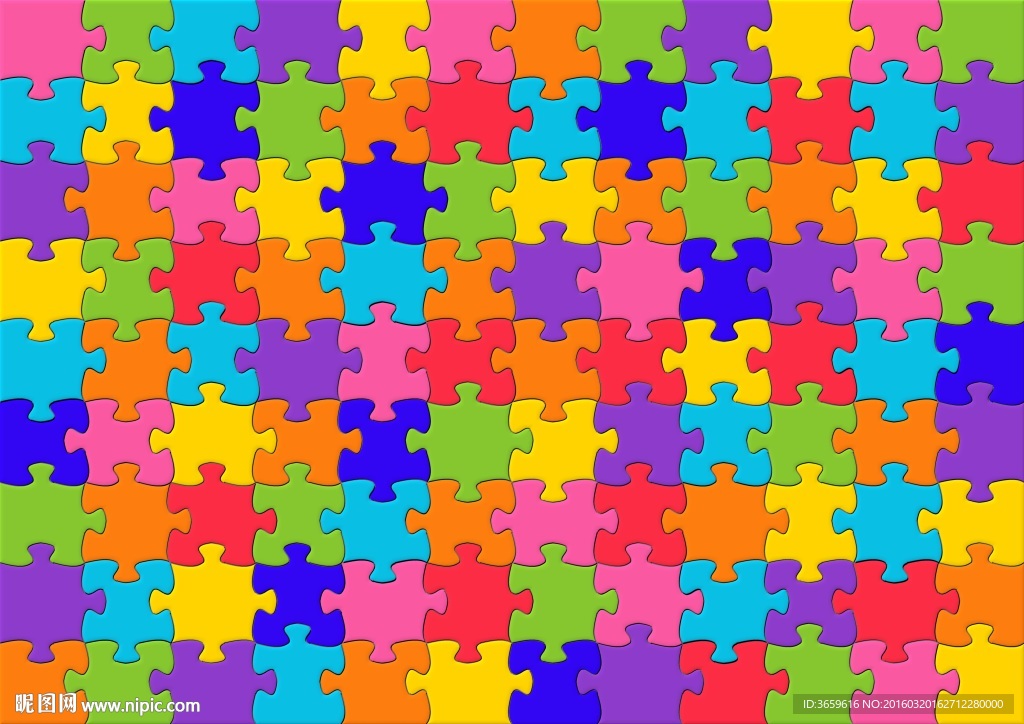彩色拼图背景