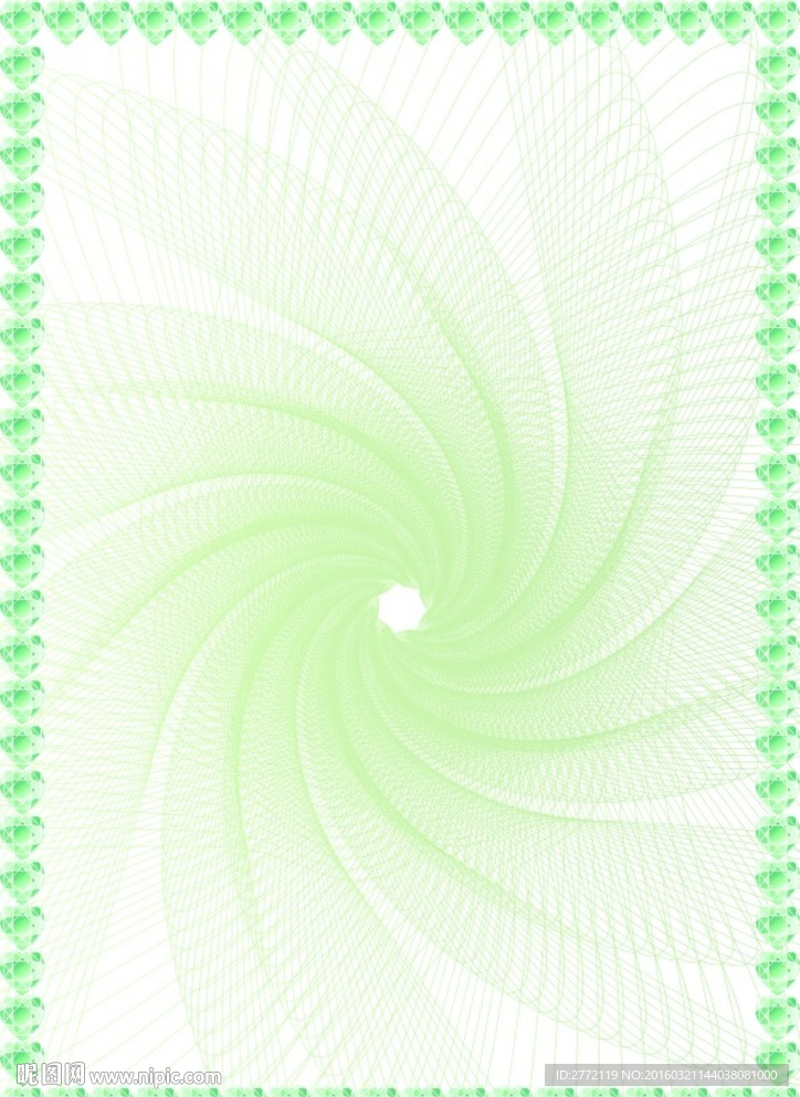 爱心树 环保证书纹