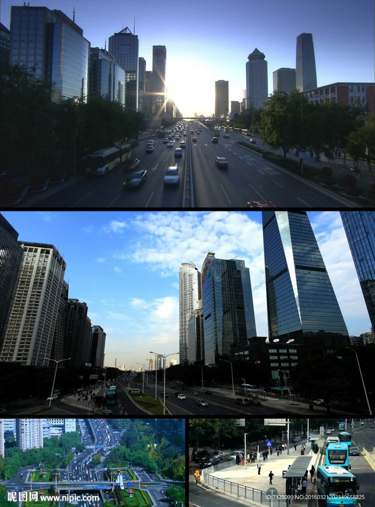 城市道路交通高清实拍视频素材