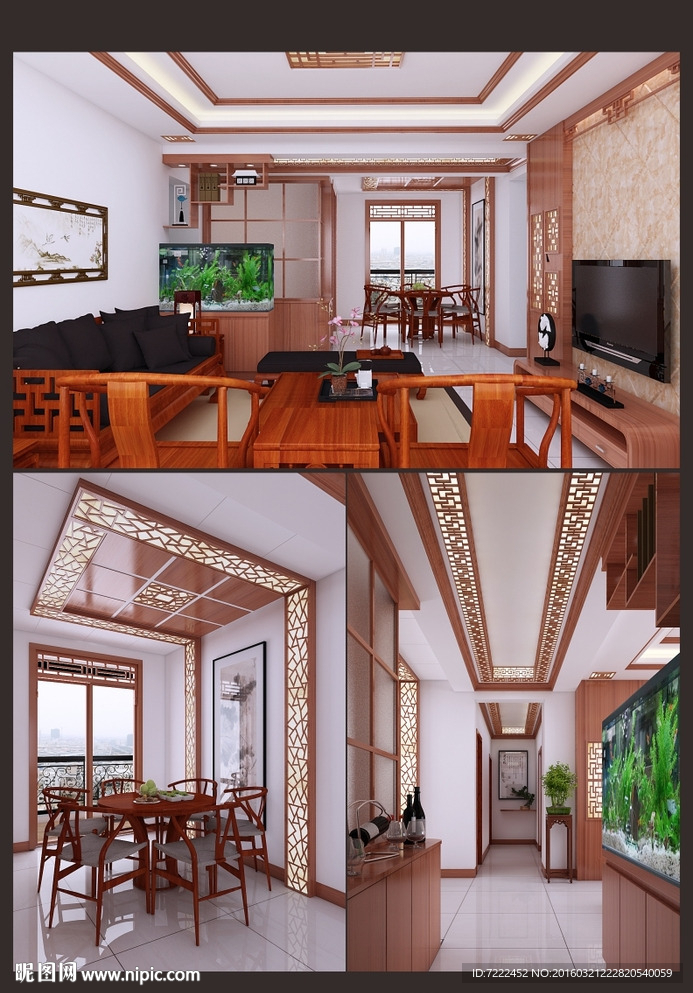 商品房中式装修（附高清效果图）