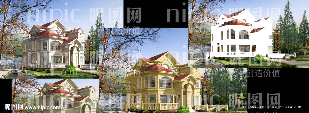 别墅墙面换装效果图