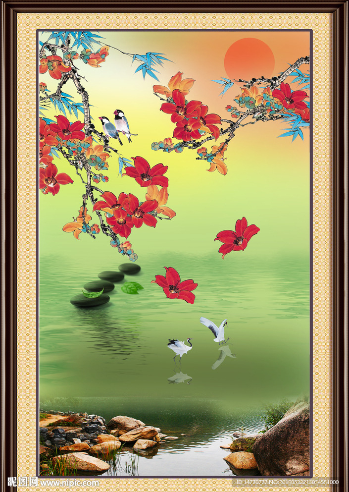 花鸟山水