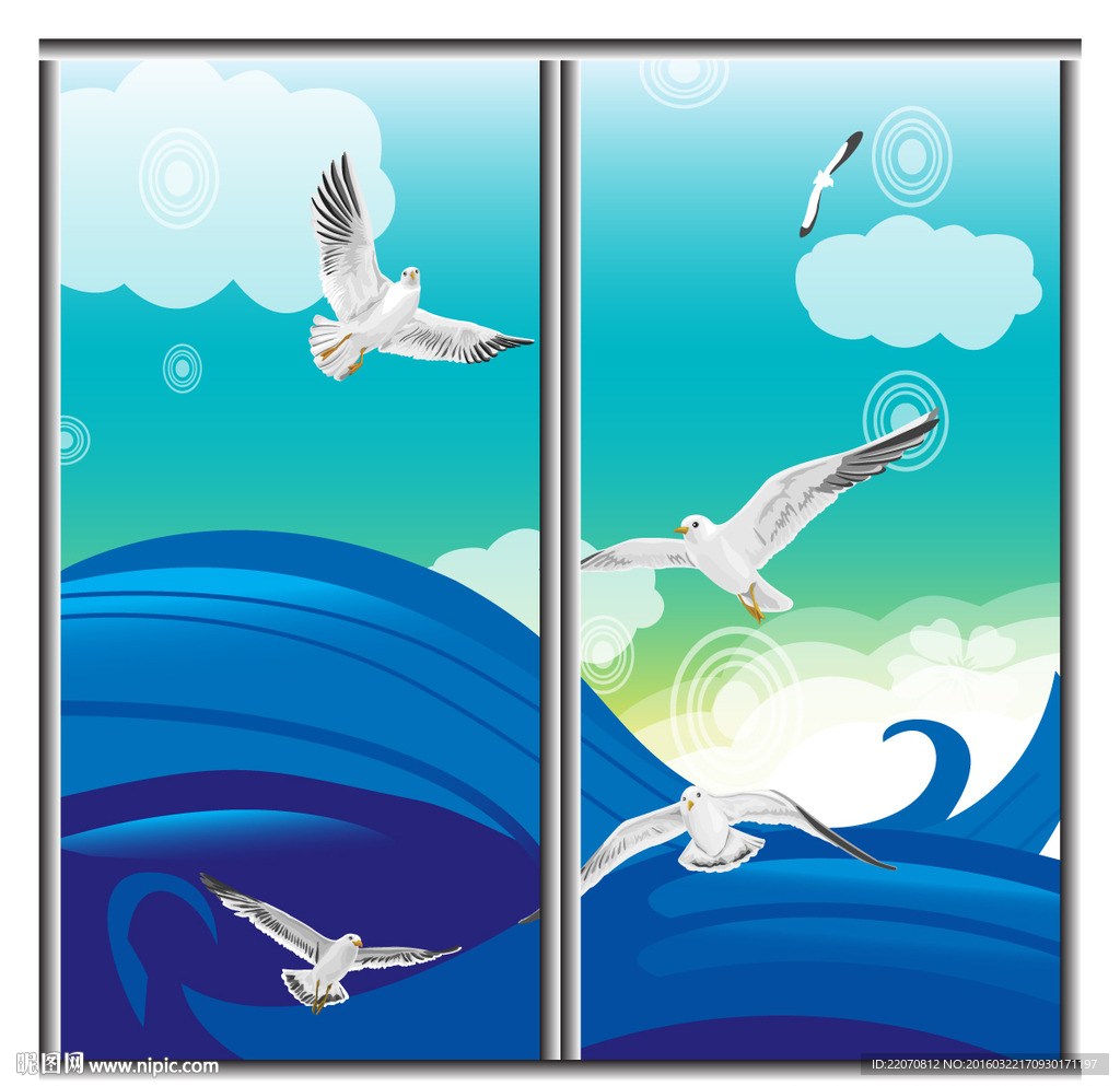 海浪移门