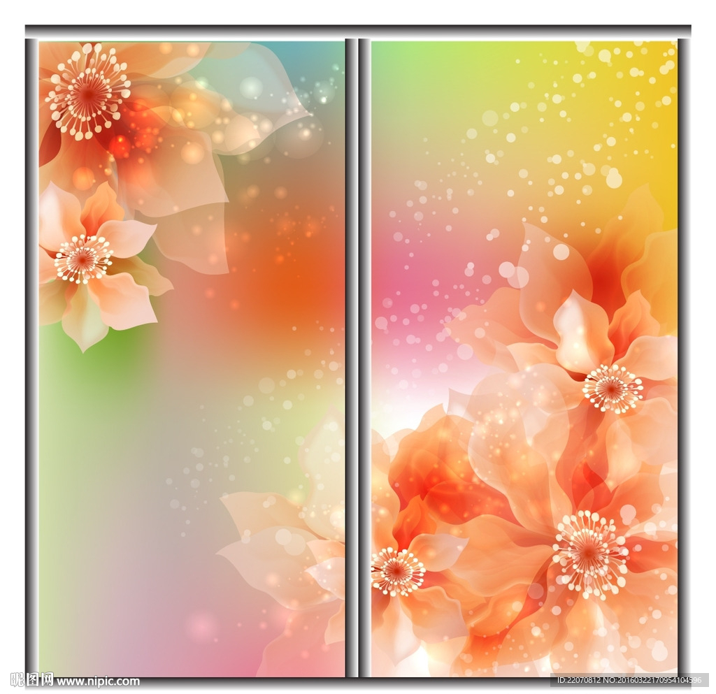 花朵移门