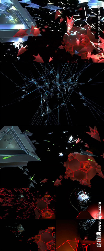 低面3D太空大战VJ视频素材