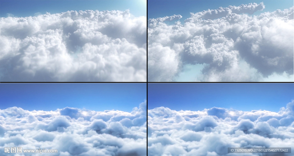 3D模拟高空云层视频素材