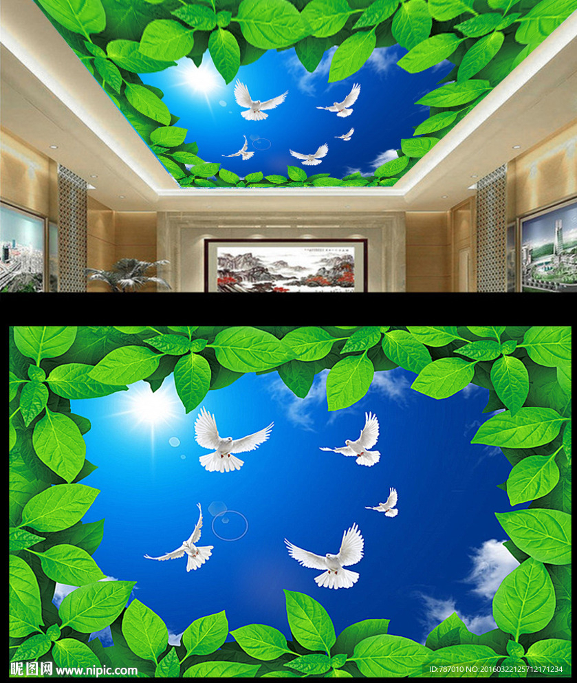 吊顶画 吊顶壁画