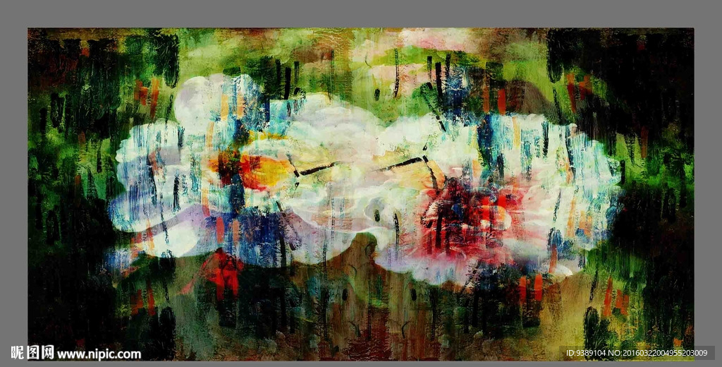 牡丹油画