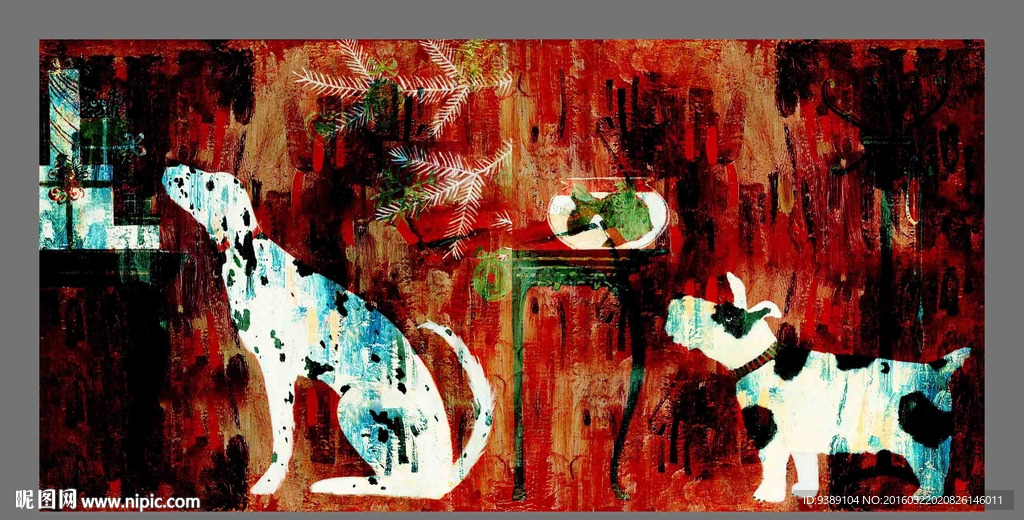 动物油画