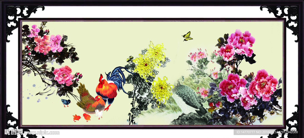 国画牡丹