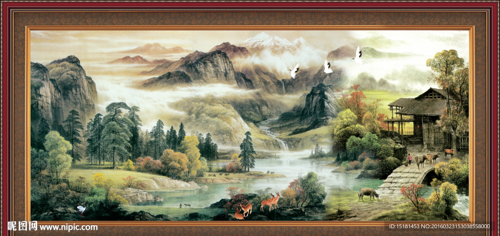 巨幅山水画