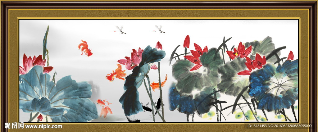 国画荷花