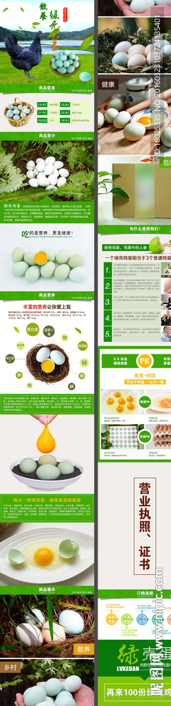 绿壳鸡蛋详情页 鸡蛋海报