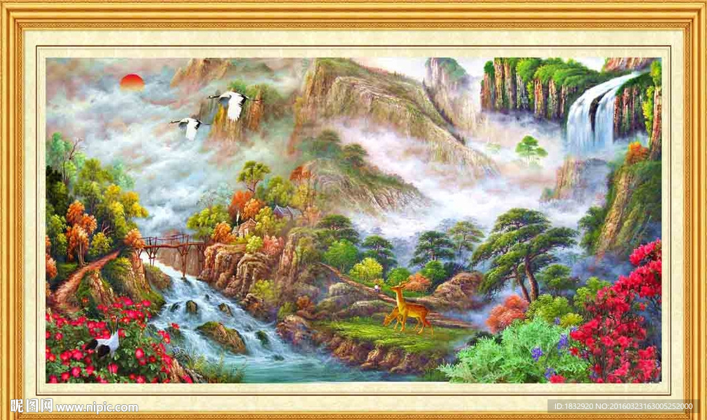 油画聚宝盆