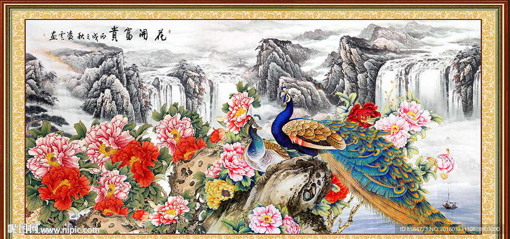 牡丹国画