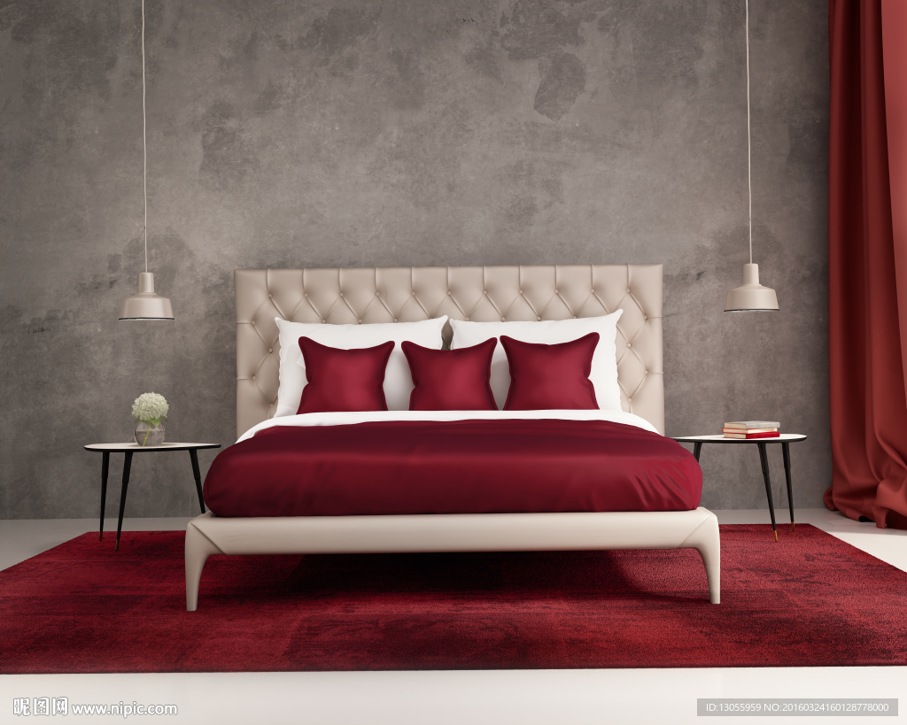 卧室背景墙效果图