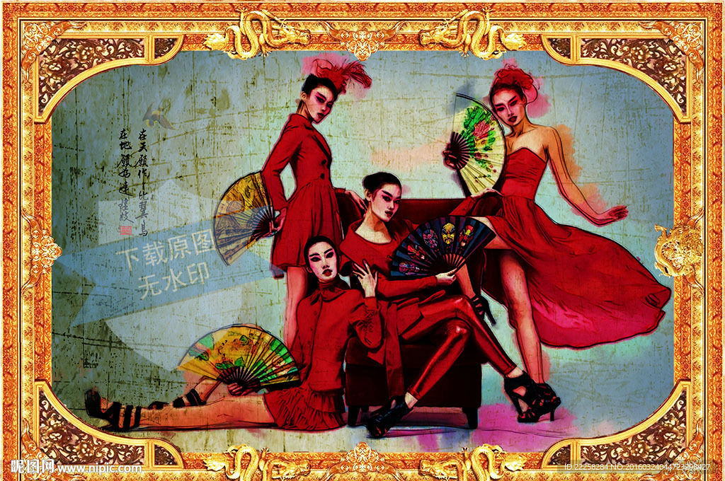 中国风少女插画