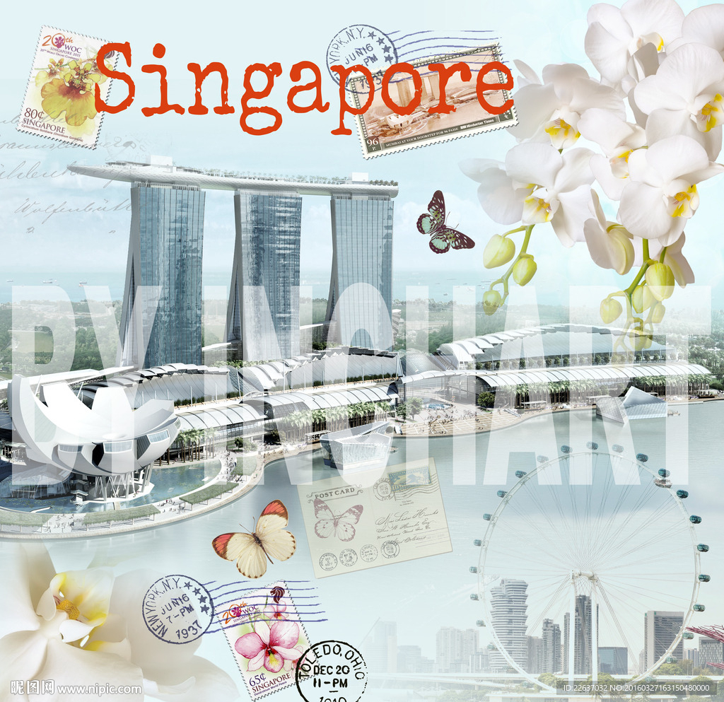 新加坡风情装饰画