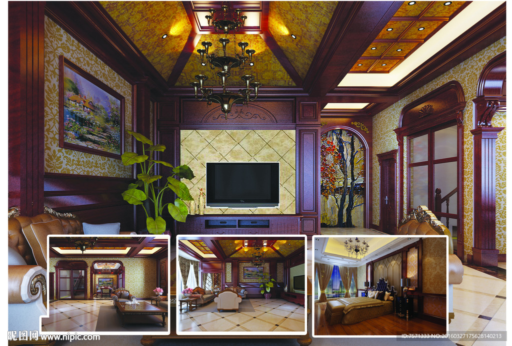 中式室内设计装修效果图