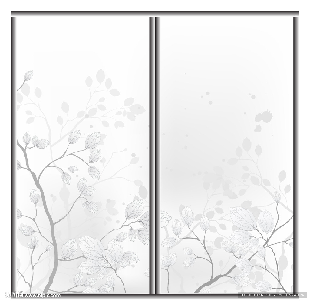 唯美树枝移门