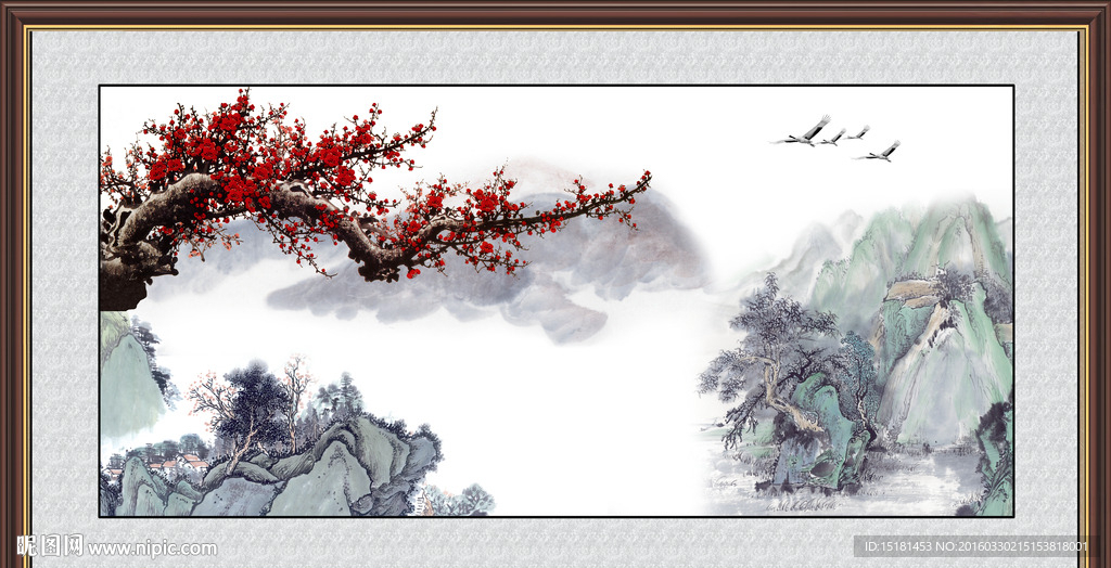 国画梅花