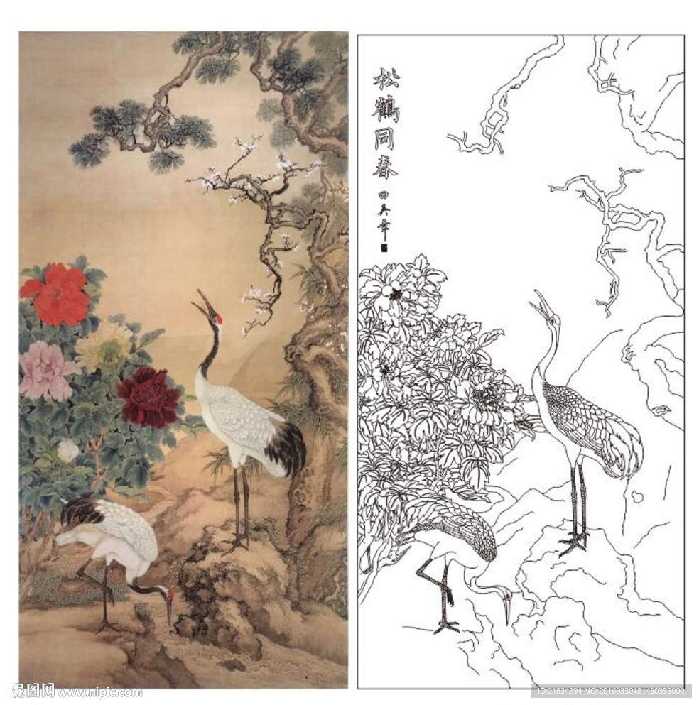 松鹤同春