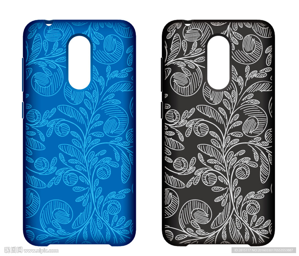 韩国花纹镭雕图案手机壳