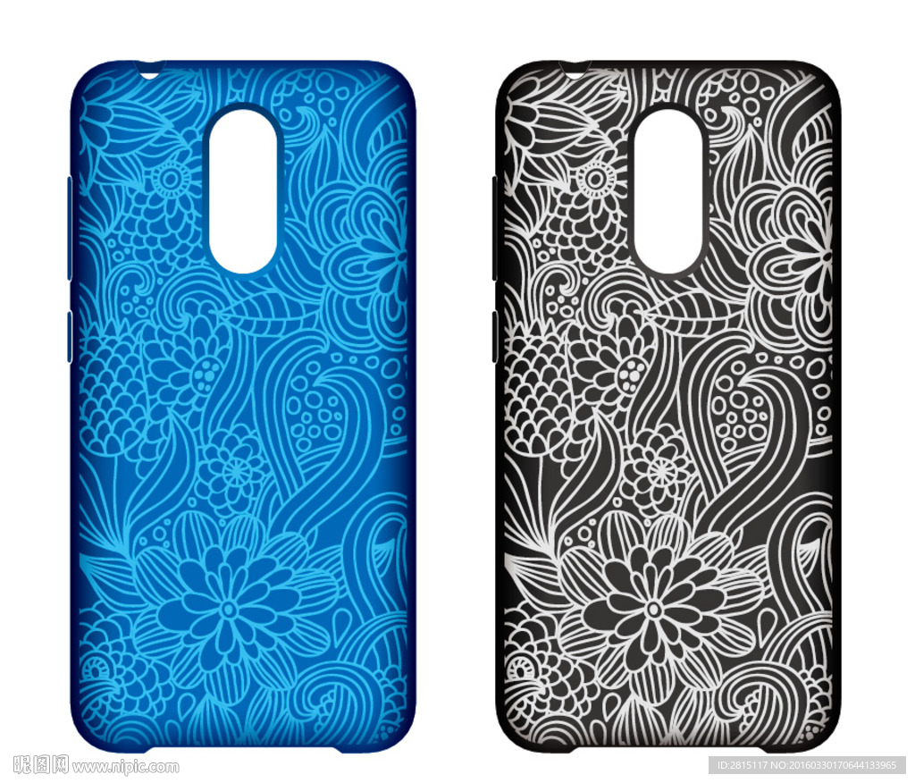 韩国花纹镭雕图案手机壳