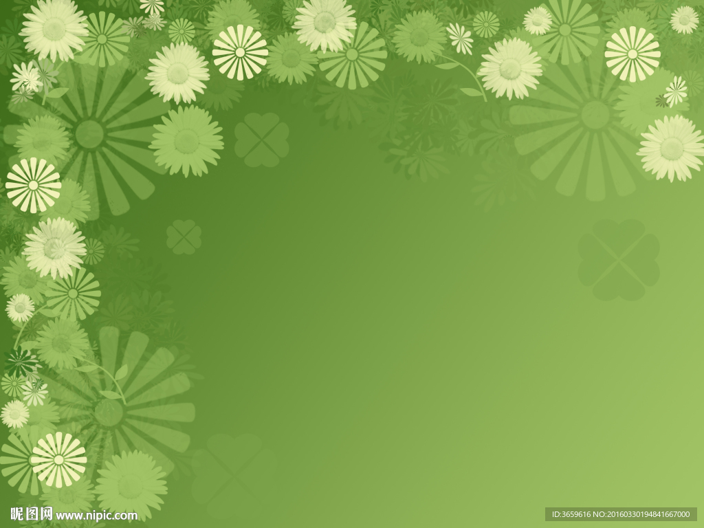 绿色花纹背景设计图