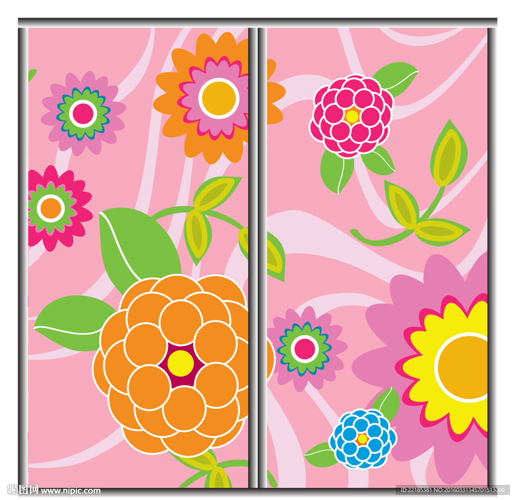 卡通花纹
