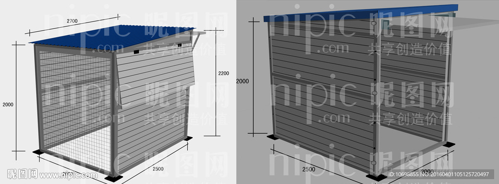 市场摊位轻体房效果图