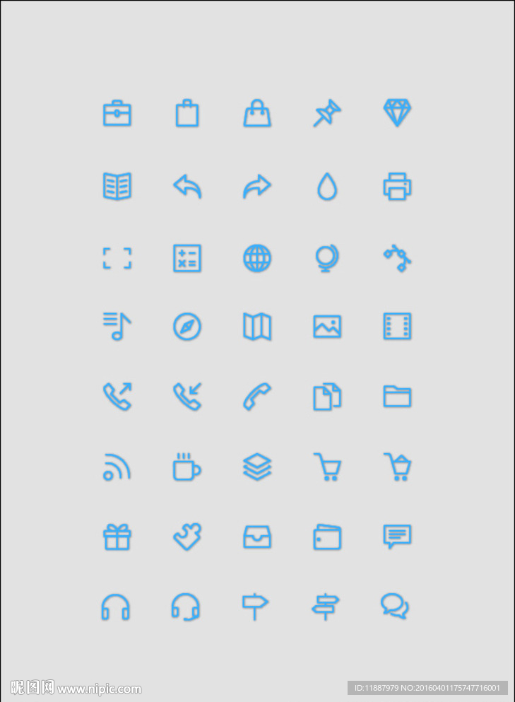 简单线图标组3（PSD+AI）