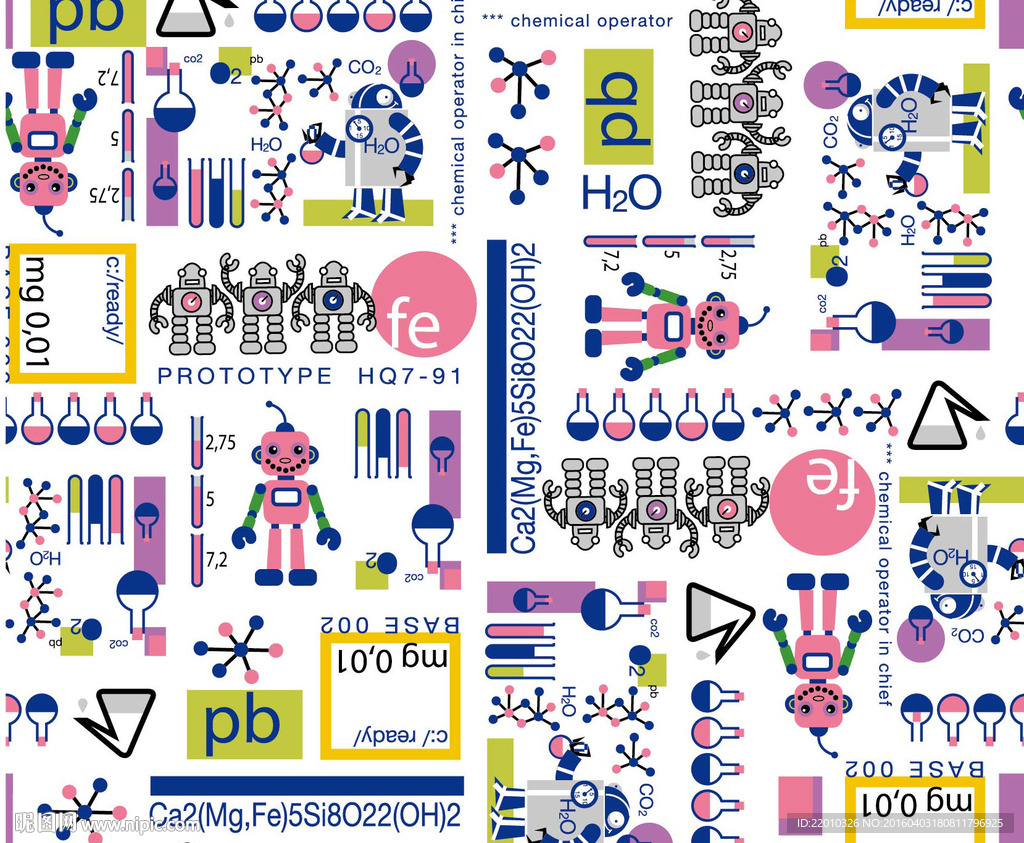 机器人拼接图案