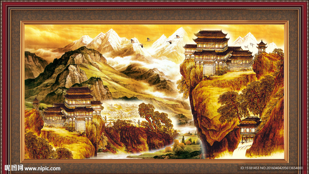 巨幅风景国画
