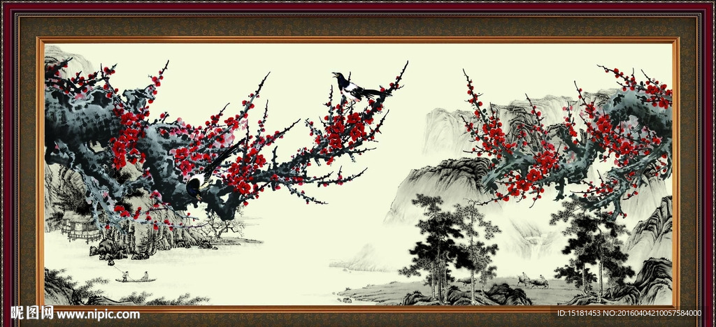 国画梅花