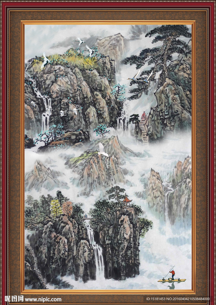 竖幅国画
