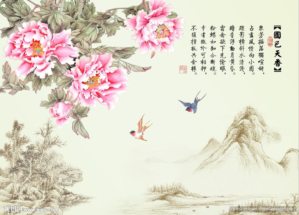 国色天香牡丹花