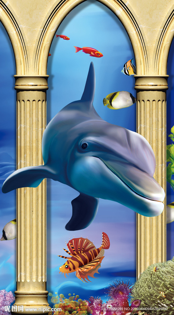 3d玄关海豚