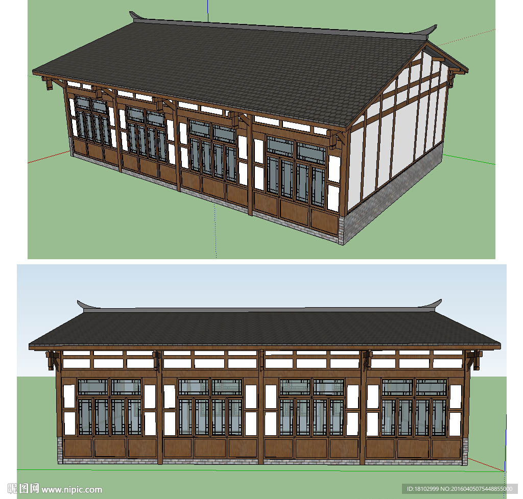 民居建筑草图大师SU模型