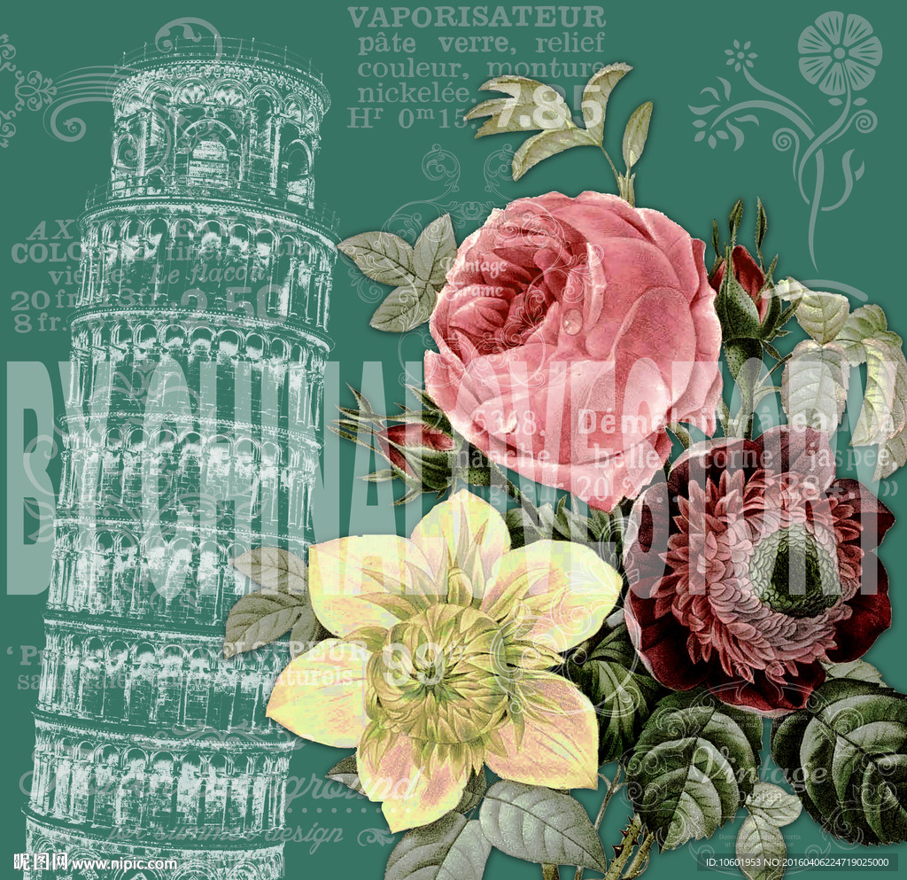 欧美花卉装饰画