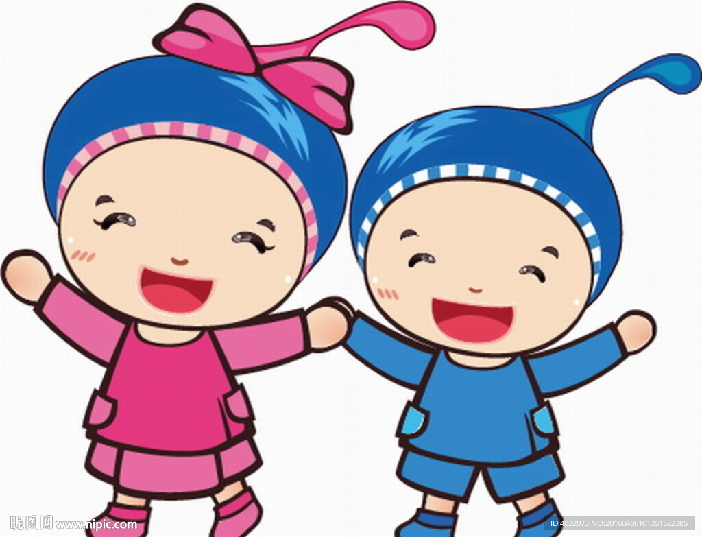 卡通男孩女孩儿童用品卡通形象