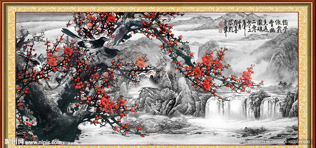 国画梅花