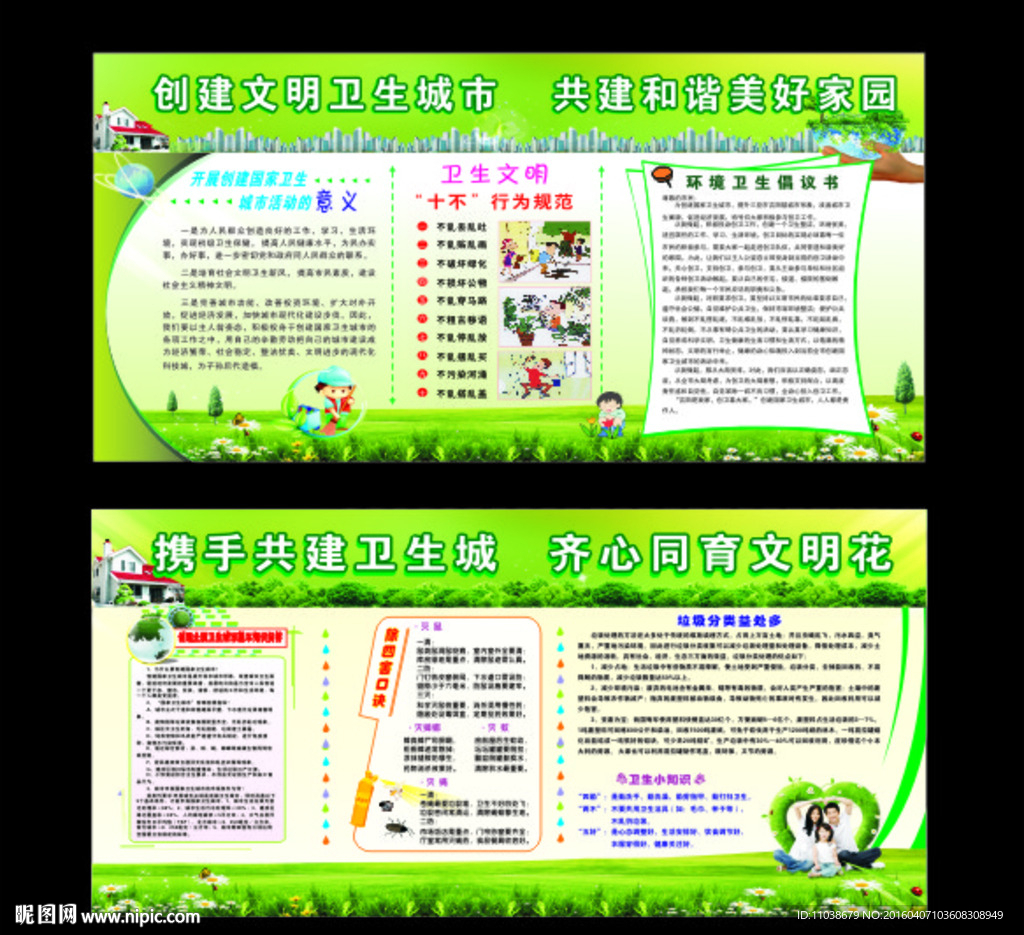 社区创建卫生城市宣传栏