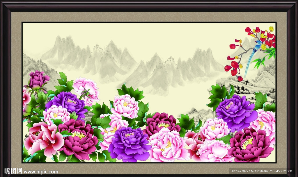 国画牡丹